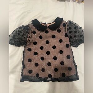 Myleene Klass Kids Edit for Next. Toddler black dot occasion top. 18 - 24M.